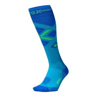 STOX Energy Socks Skisocke Skiing Merino (Kompression fördert Durchblutung) türkis/cobaltblau Herren - 1 Paar